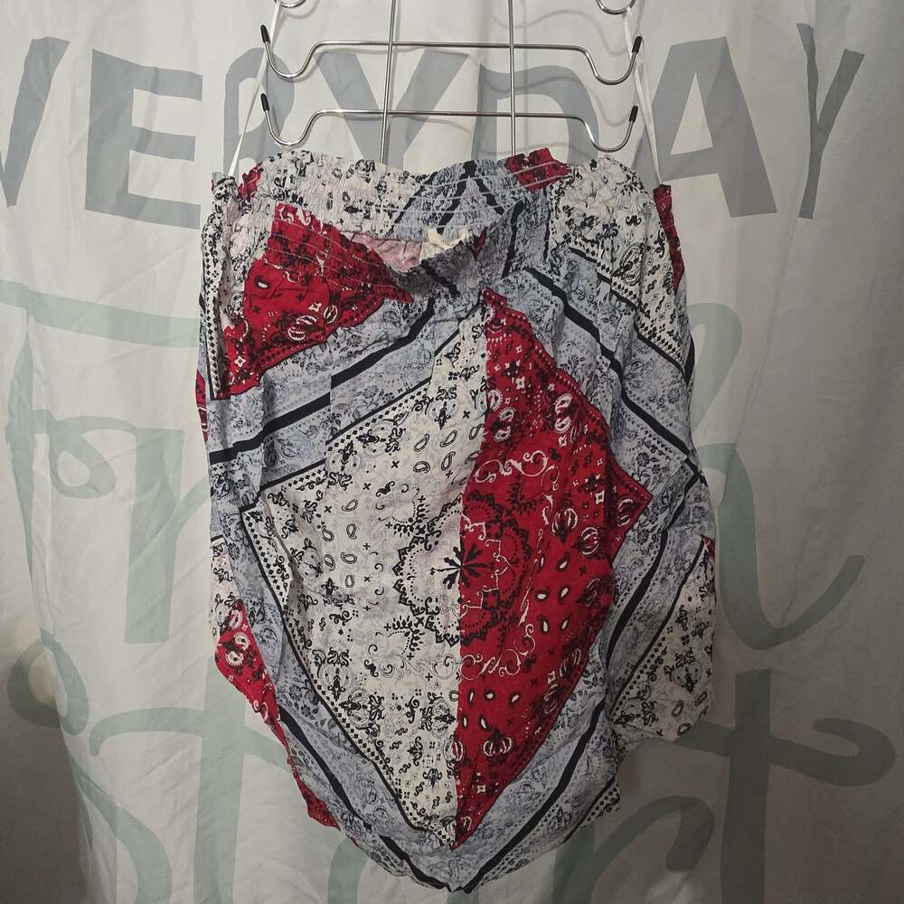 maurices Red White And Blue Paisley Handkerchief Bandana Skort Size 2X